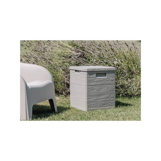 Coffre de jardin en résine 90 Litres Gris Taupe 42 x 44 x 50cm TOOMAX - Imagen 3