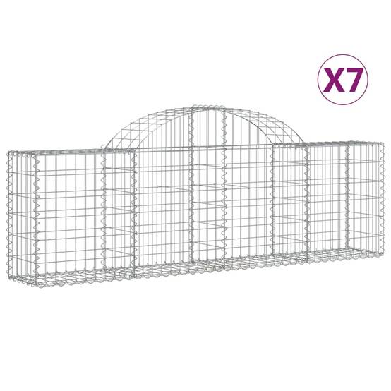 Vidaxl - Paniers à gabions arqués 7 pcs 200x30x60/80 cm Fer galvanisé vidaXL 3146073 - Image 2