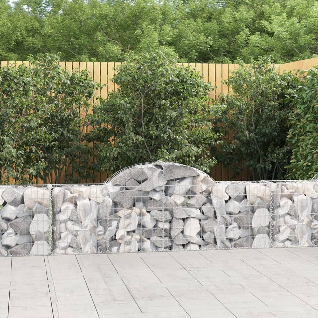 Vidaxl - Paniers à gabions arqués 7 pcs 200x30x60/80 cm Fer galvanisé vidaXL 3146073 - Image 1