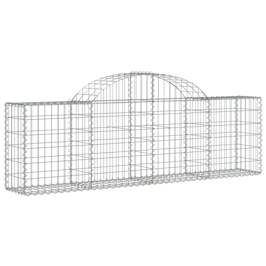 Vidaxl - Paniers à gabions arqués 7 pcs 200x30x60/80 cm Fer galvanisé vidaXL 3146073 - Image 4
