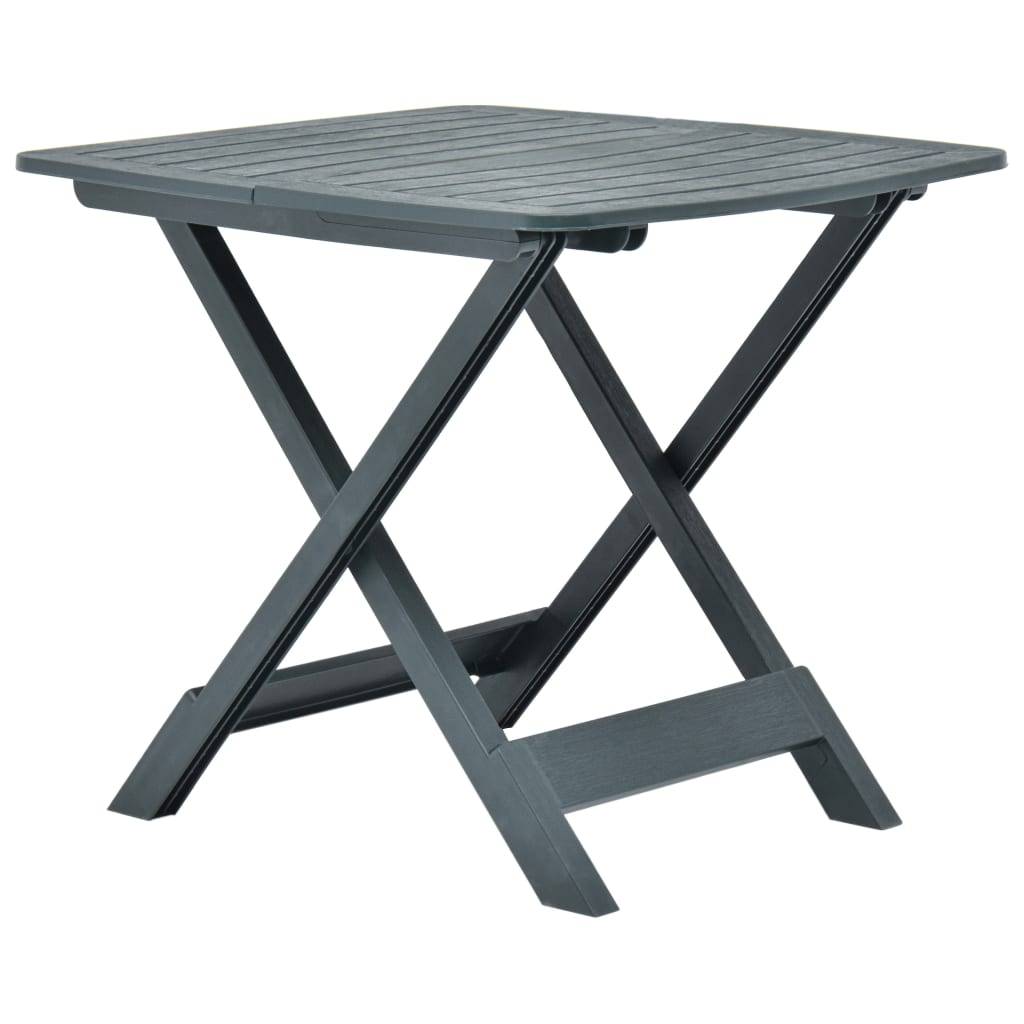 Maison Chic - Table pliable de jardin | Table d'extérieur Vert 79x72x70 cm Plastique - Image 3