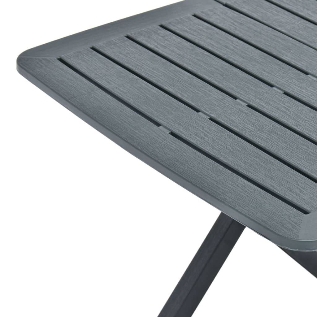Maison Chic - Table pliable de jardin | Table d'extérieur Vert 79x72x70 cm Plastique - Image 6