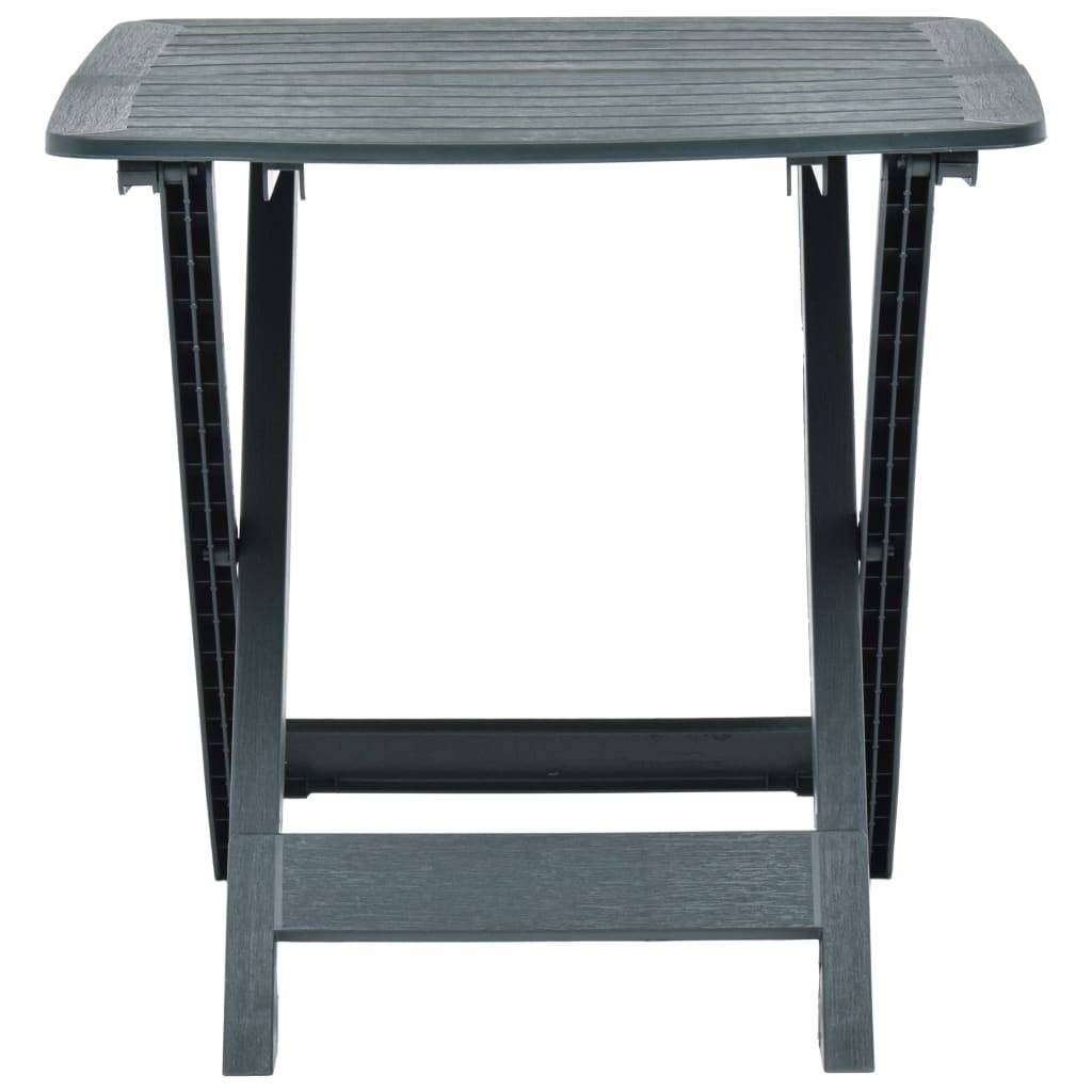 Maison Chic - Table pliable de jardin | Table d'extérieur Vert 79x72x70 cm Plastique - Image 4
