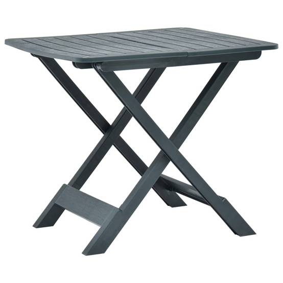 Maison Chic - Table pliable de jardin | Table d'extérieur Vert 79x72x70 cm Plastique - Image 2