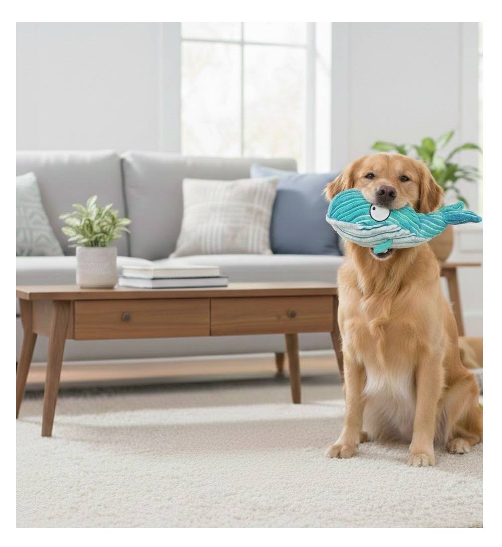 Jeu pour chien Baleine bleu clair - Image 2