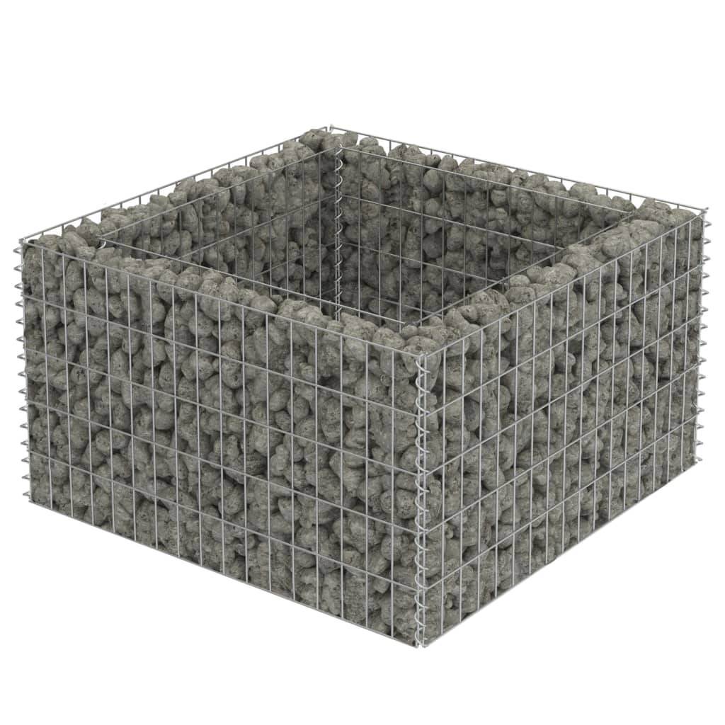 Helloshop26 - Jardinière lit surélevé plantes fleurs jardin à gabion 90 x 90 x 50 cm acier galvanisé - Imagen 2