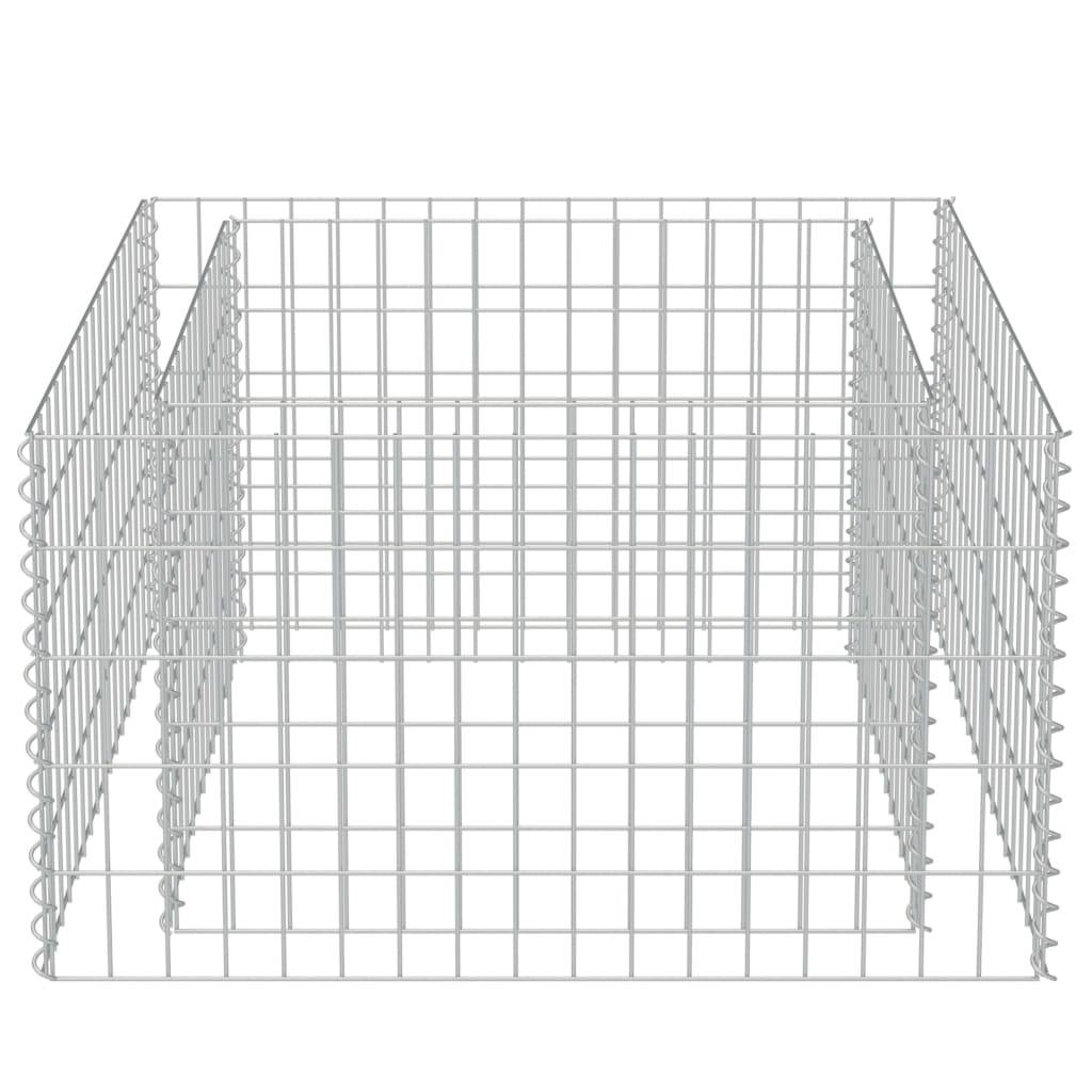 Helloshop26 - Jardinière lit surélevé plantes fleurs jardin à gabion 90 x 90 x 50 cm acier galvanisé - Imagen 3