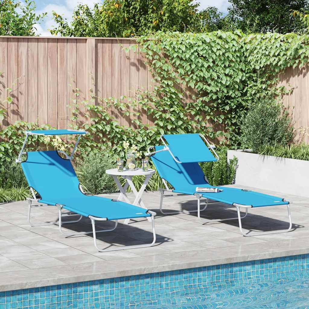 Vidaxl - Transat 2 pc Polyester Bleu vif vidaXL 42003065 - Image 1