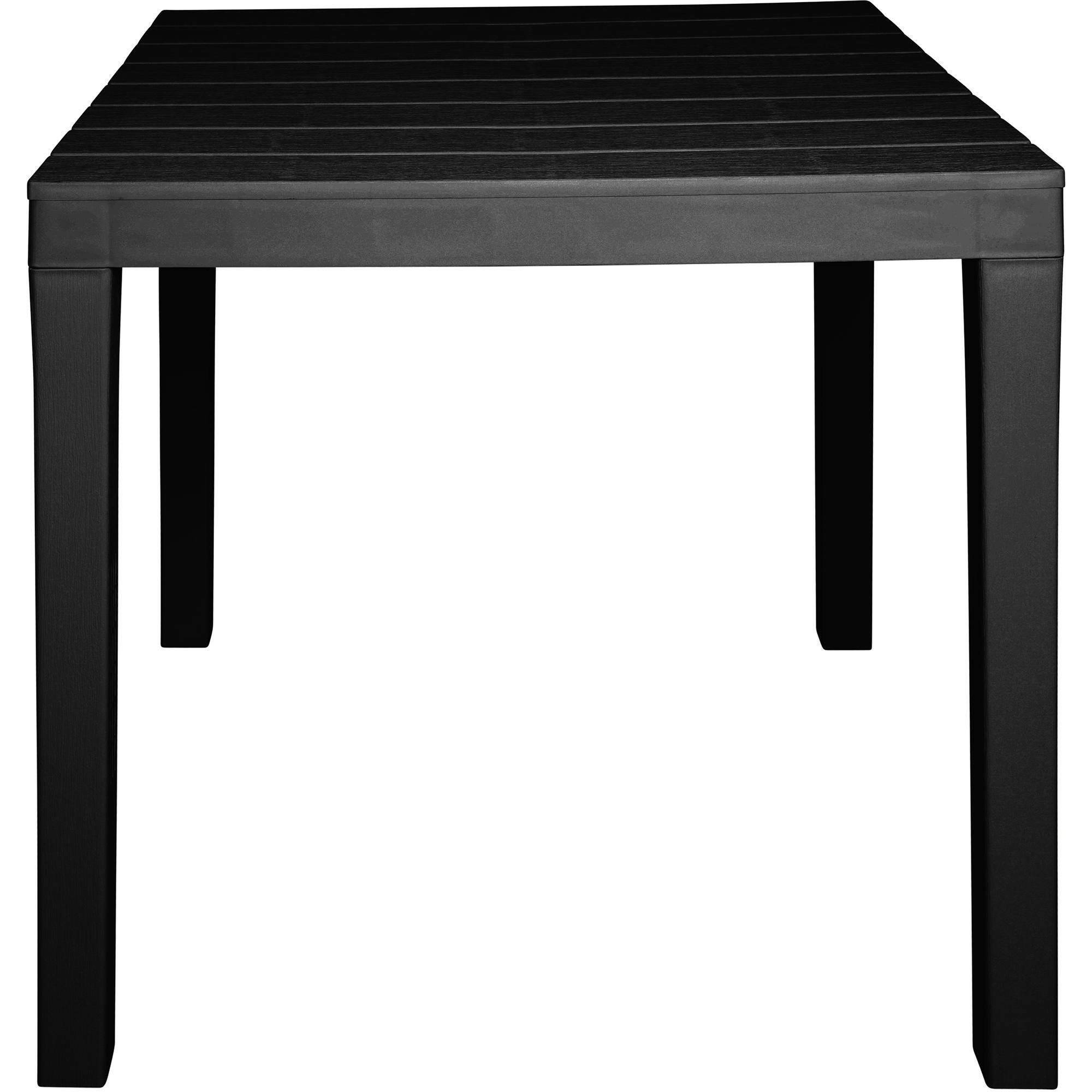 Dmora - Table d'extérieur Dmurill, Table de jardin carrée, Table basse fixe intérieure et extérieure, 100% Made in Italy, 78x78h72 cm, Anthracite - Dmora - Imagen 5