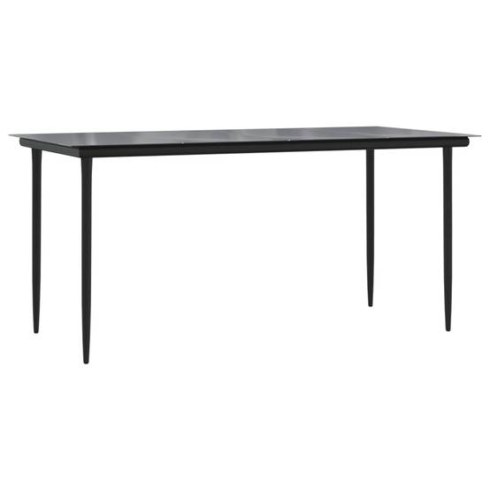 Salon de jardin 7p Résine tressée Chaises confortables Table acier verre Gris – ComfortXL Outdoor Living - Image 4