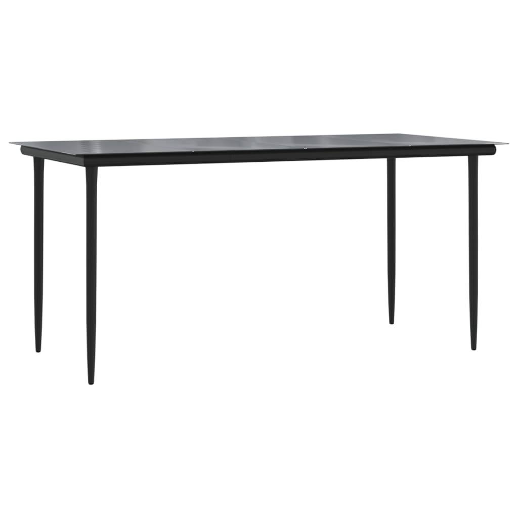 Salon de jardin 7p Résine tressée Chaises confortables Table acier verre Gris – ComfortXL Outdoor Living - Image 4