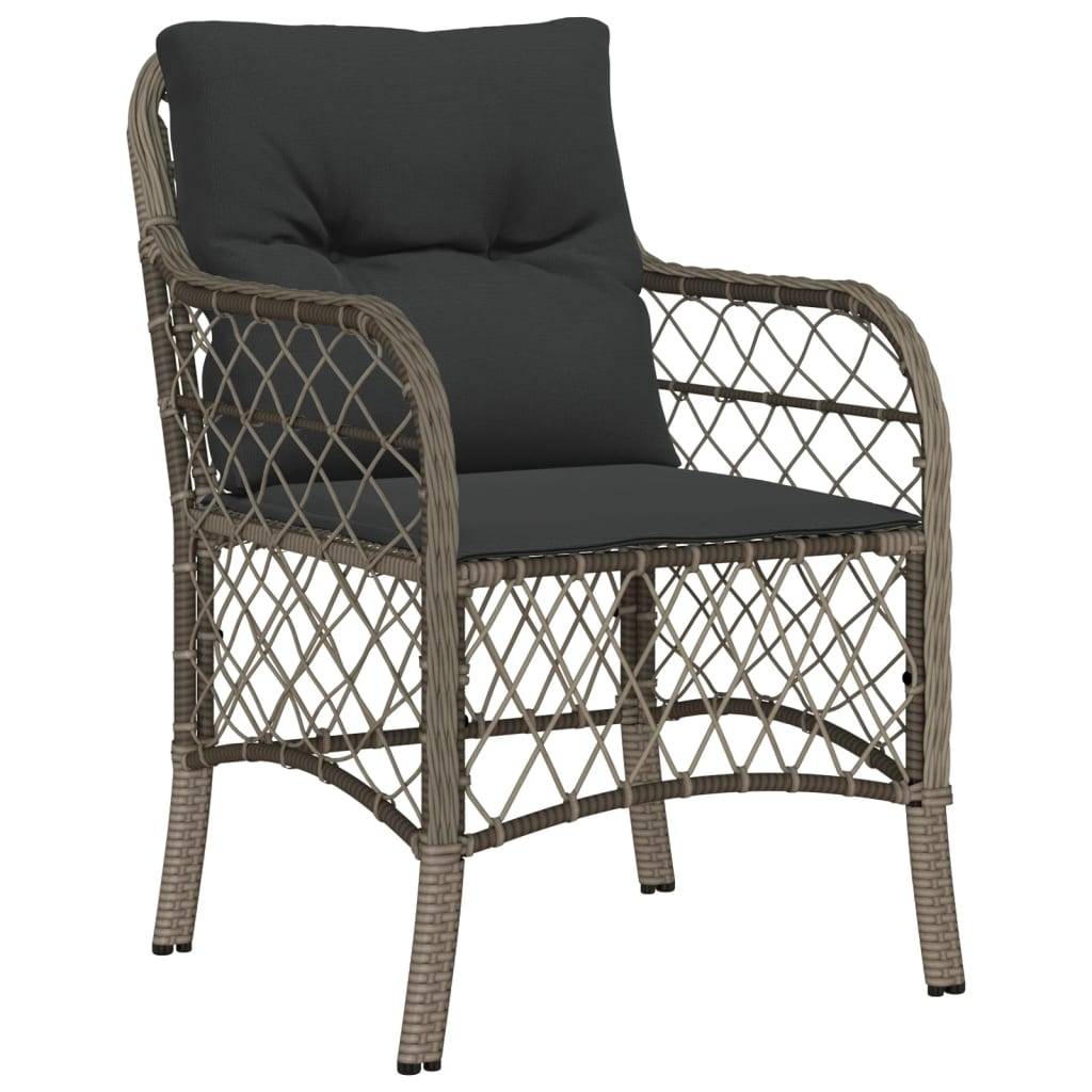Salon de jardin 7p Résine tressée Chaises confortables Table acier verre Gris – ComfortXL Outdoor Living - Image 3