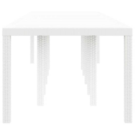 Table de Banquet Extérieure 350cm Blanche en Résine Tressée, Capacité XXL pour Jardin et Terrasse – ComfortXL Outdoor Living - Image 5