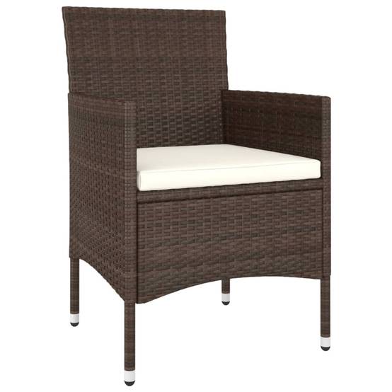 ComfortXL - Salon de Jardin 5 Pièces Rond Résine Tressée avec Tabourets Marron – ComfortXL Outdoor Living - Image 3