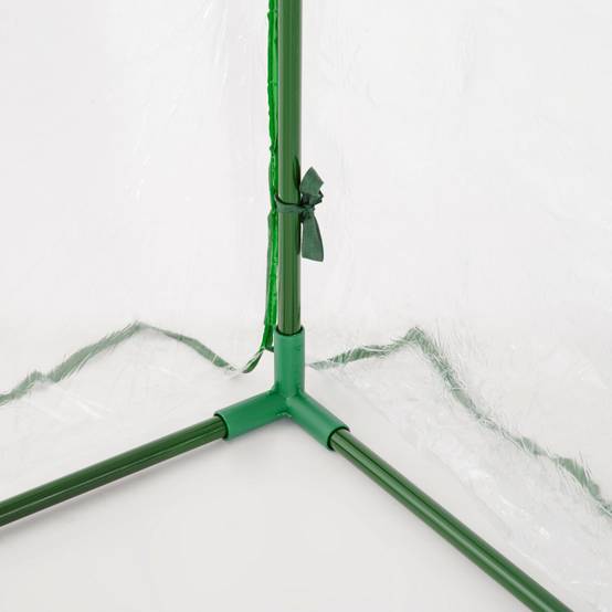 Serre de Jardin mini serre à tomates dim. 2L x 1l x 0,8H m Porte zippée bâche PVC Acier Transparent - Image 10
