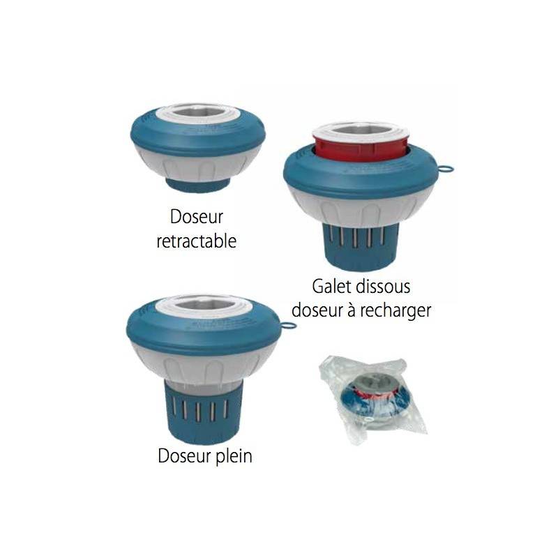 Astral Pool - Doseur diffuseur flottant rétractable Blue Line pour galet 250 g - Imagen 2