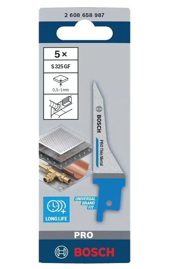 Jeu de 5 lames de scie PRO Thin Metal S325GF - BOSCH - 2608658987 - Image 1