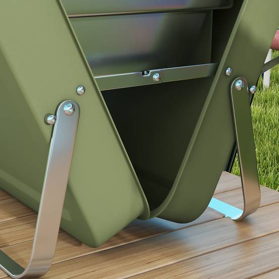 Barbecue Table Charbon Acier Pique-nique Pliable Format Valise 47cm Vert - ComfortXL Outdoor Living - Image 7