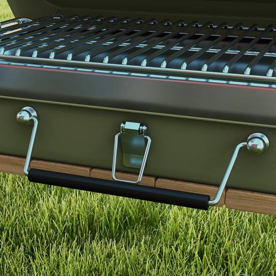 Barbecue Table Charbon Acier Pique-nique Pliable Format Valise 47cm Vert - ComfortXL Outdoor Living - Image 8