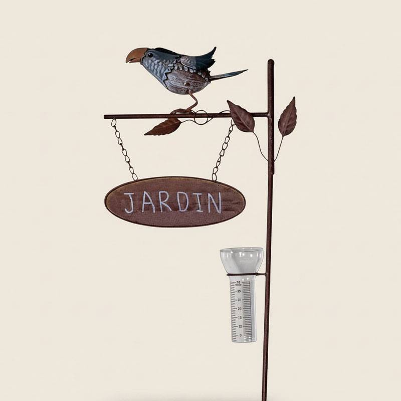 La Grande Prairie - Pluviomètre oiseau bleu 36x16x137cm - Image 1