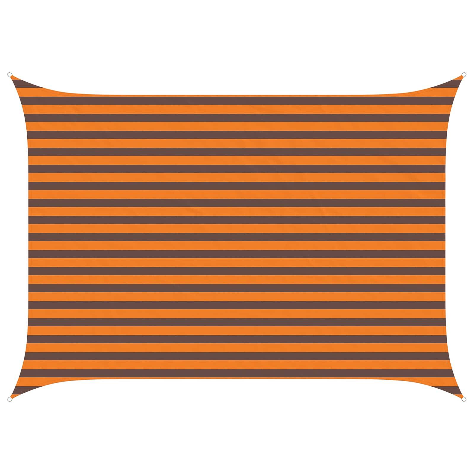 PANGIVO - Voile d'ombrage polyester oxford orange et marron 350 x 250 cm - PANGIVO - Image 1