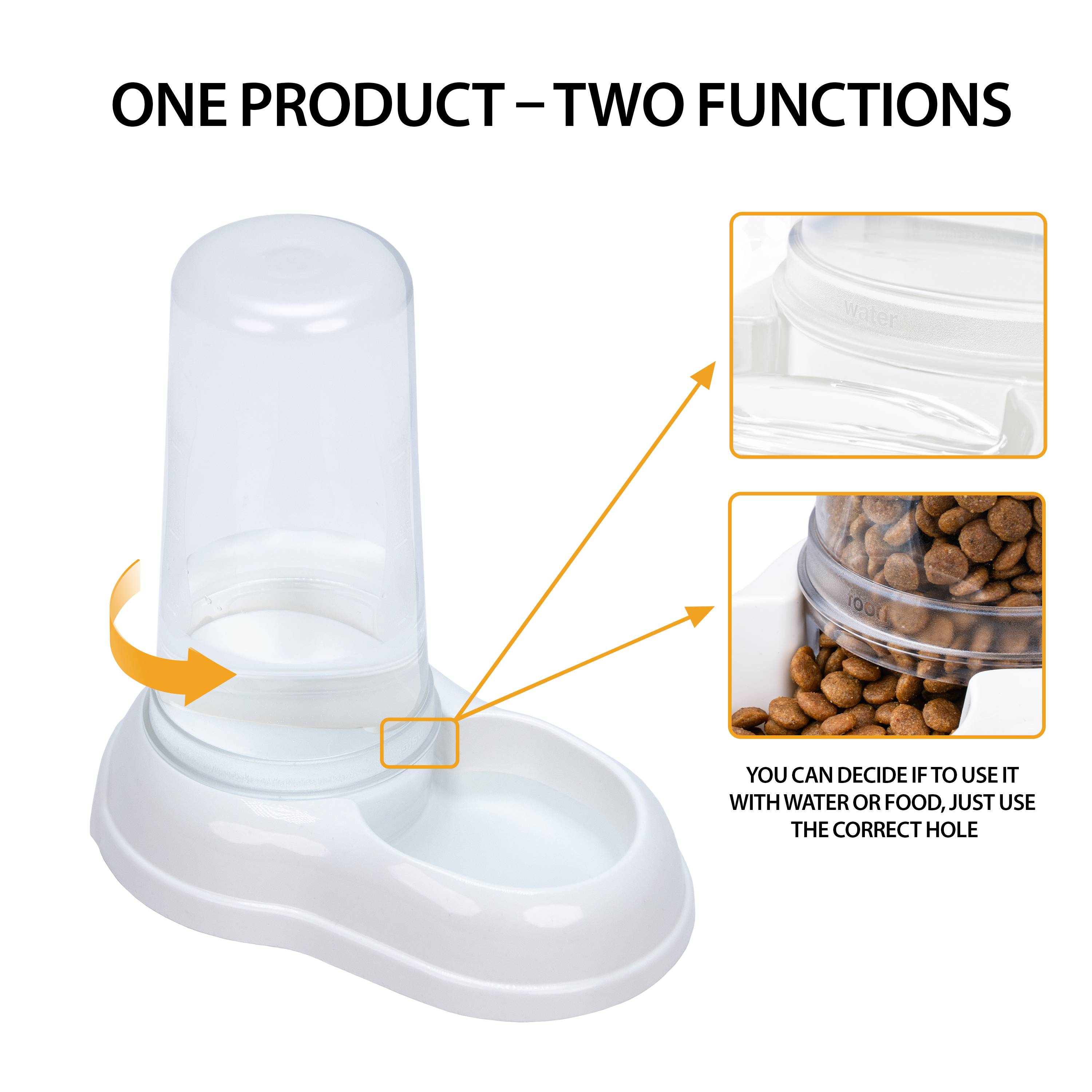 Ferplast - Ferplast Distributeur de nourriture ou d'eau pour chiens et chats AZIMUT 5500, Distributeur de nourriture sèche et eau de 5,5 litre, fond - Imagen 7