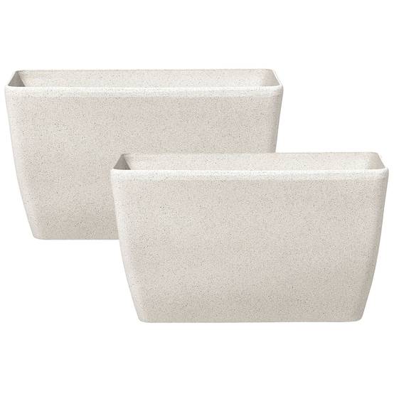 Beliani - Cache-pot d'extérieur Fibre d'argile Beige BARIS - 74x32x45- Beliani - Image 2