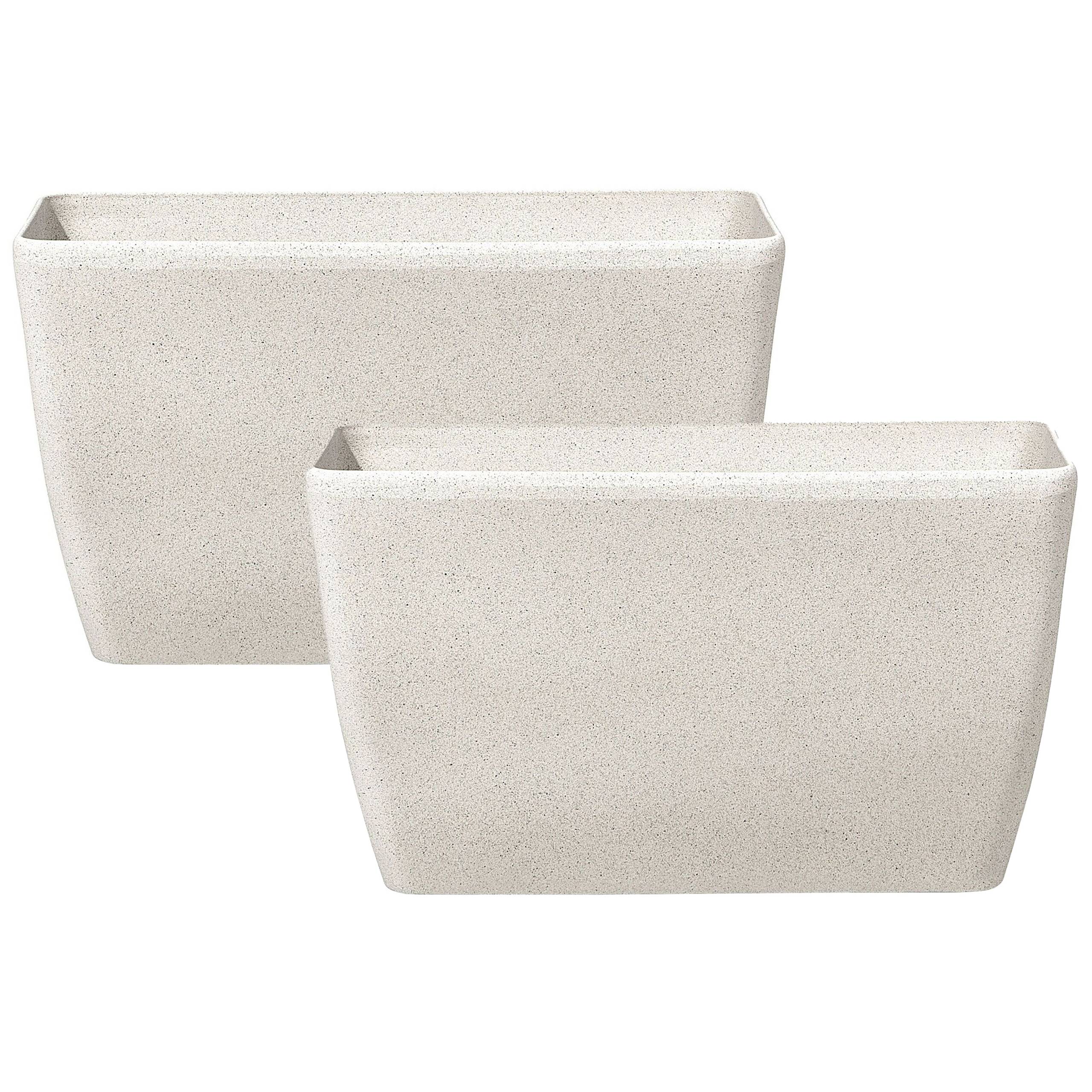 Beliani - Cache-pot d'extérieur Fibre d'argile Beige BARIS - 74x32x45- Beliani - Image 2