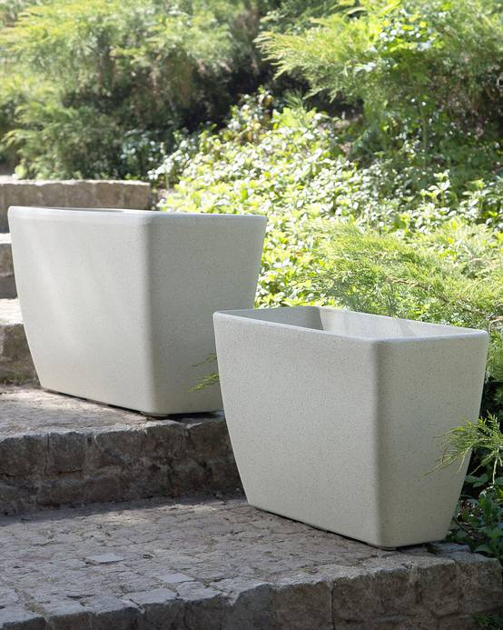 Beliani - Cache-pot d'extérieur Fibre d'argile Beige BARIS - 74x32x45- Beliani - Image 1