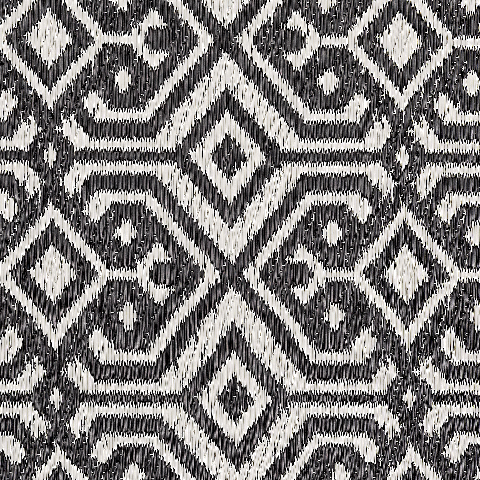 Beliani - Tapis Extérieur et Intérieur Noir et Blanc Motif Géométrique en Polypropylène Recyclé 120 x 180 cm pour Terrasse ou Cuisine Moderne et Boho Beliani - Imagen 5
