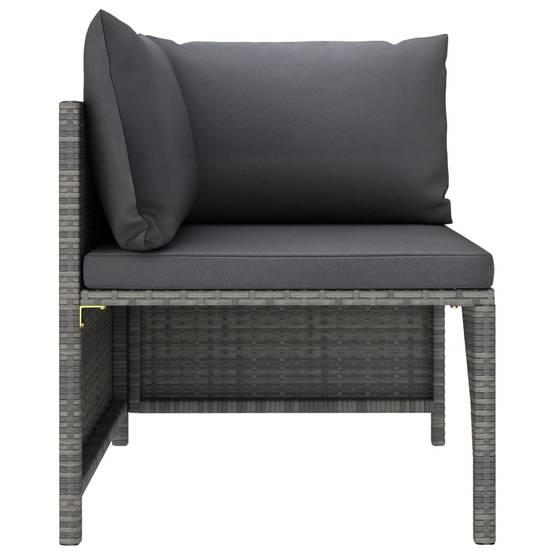 Vidaxl - Salon de jardin 11 pcs avec coussins Résine tressée Gris vidaXL 3059775 - Image 10