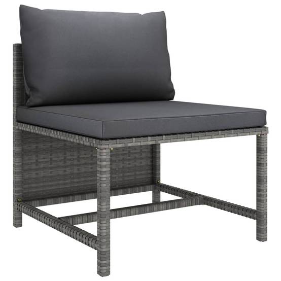 Vidaxl - Salon de jardin 11 pcs avec coussins Résine tressée Gris vidaXL 3059775 - Image 7