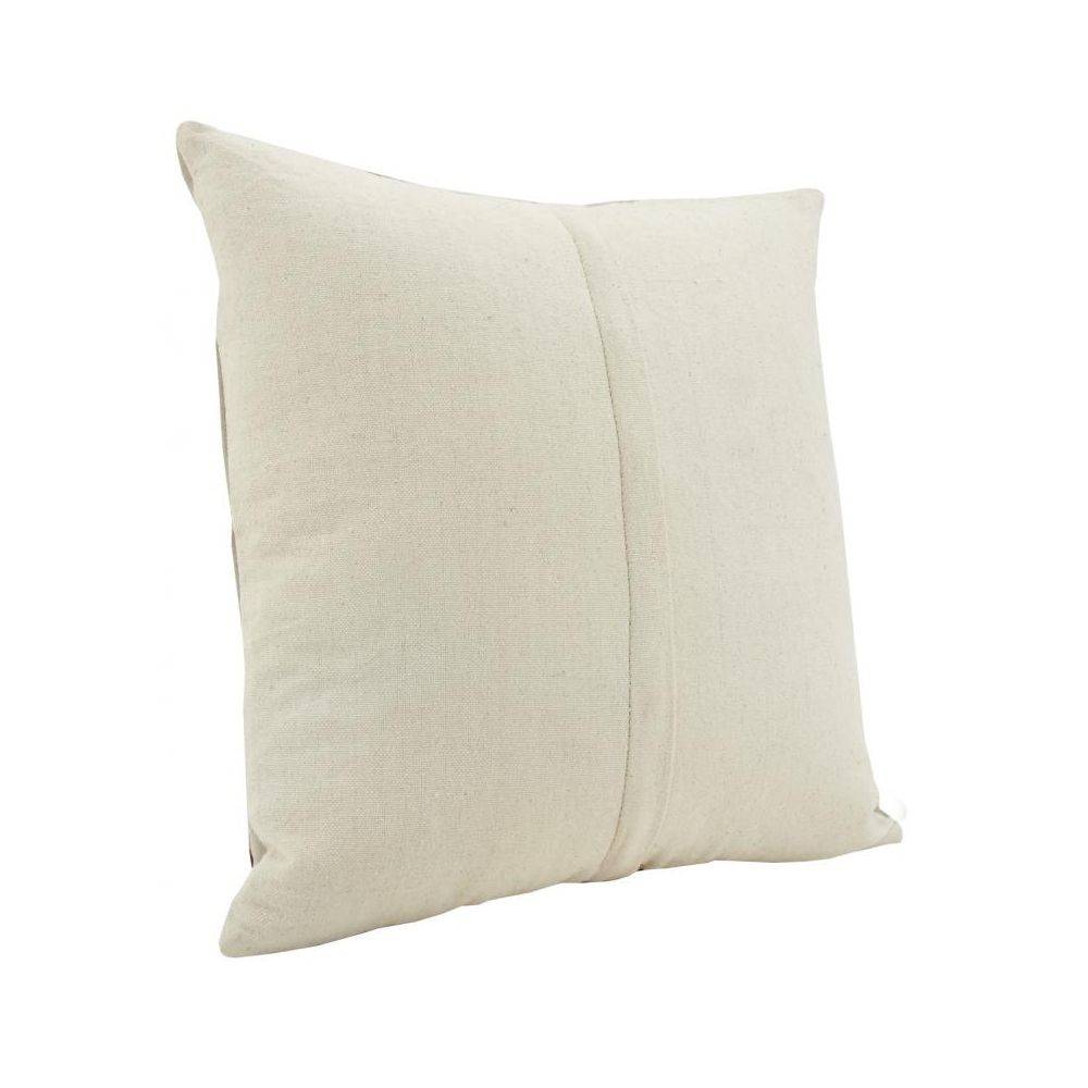 Aubry Gaspard - Coussin en coton beige à rivets - Imagen 3