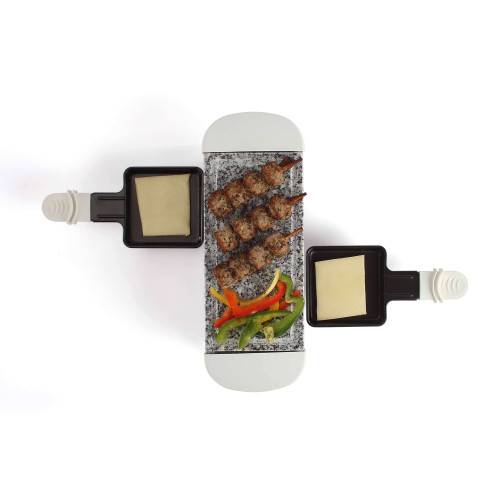 Livoo - Appareil à raclette & pierrade pour 2 personnes blanc 350W - Imagen 4