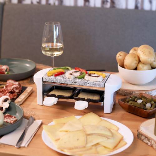 Livoo - Appareil à raclette & pierrade pour 2 personnes blanc 350W - Imagen 1