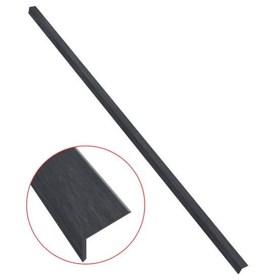 Profil d'angle bois composite pour bardage - Coloris - Gris anthracite, Epaisseur - 6 cm, Largeur - 6 cm, Longueur - 270 cm - Image 2