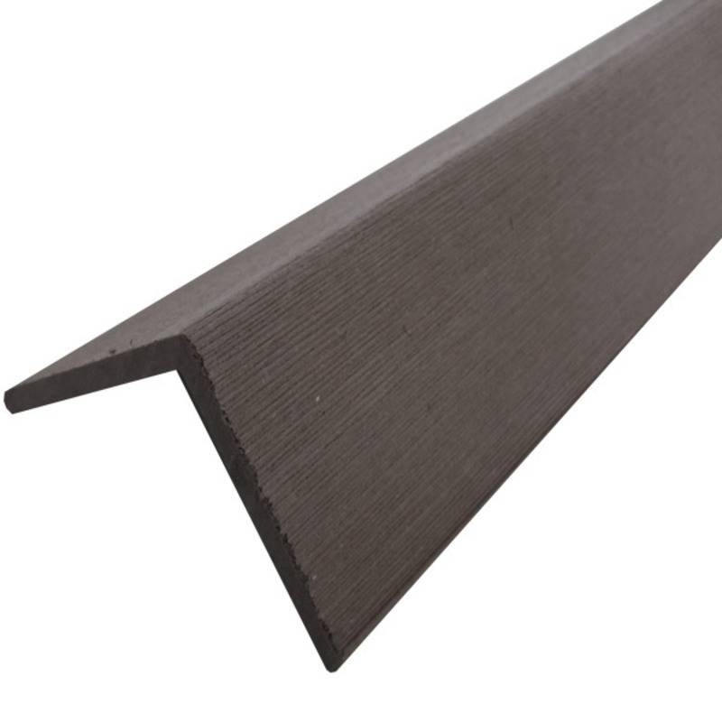 Profil d'angle bois composite pour bardage - Coloris - Gris anthracite, Epaisseur - 6 cm, Largeur - 6 cm, Longueur - 270 cm