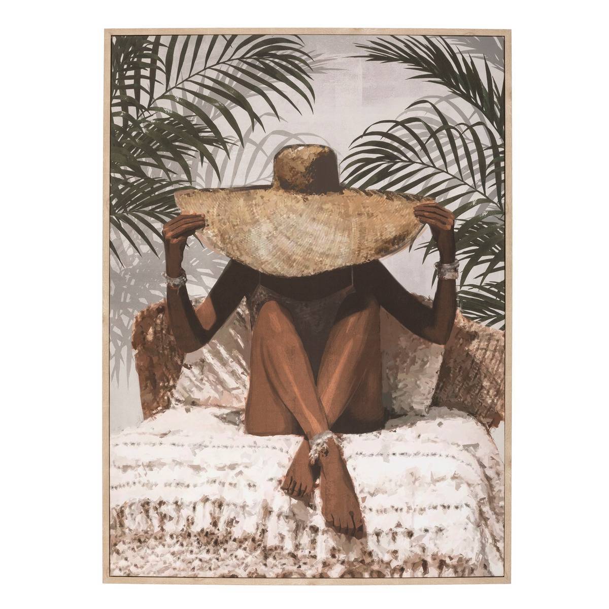 Atmosphera - Toile encadrée "Eliane" bois 58x78cm - Atmosphera Créateur d'intérieur - Imagen 2