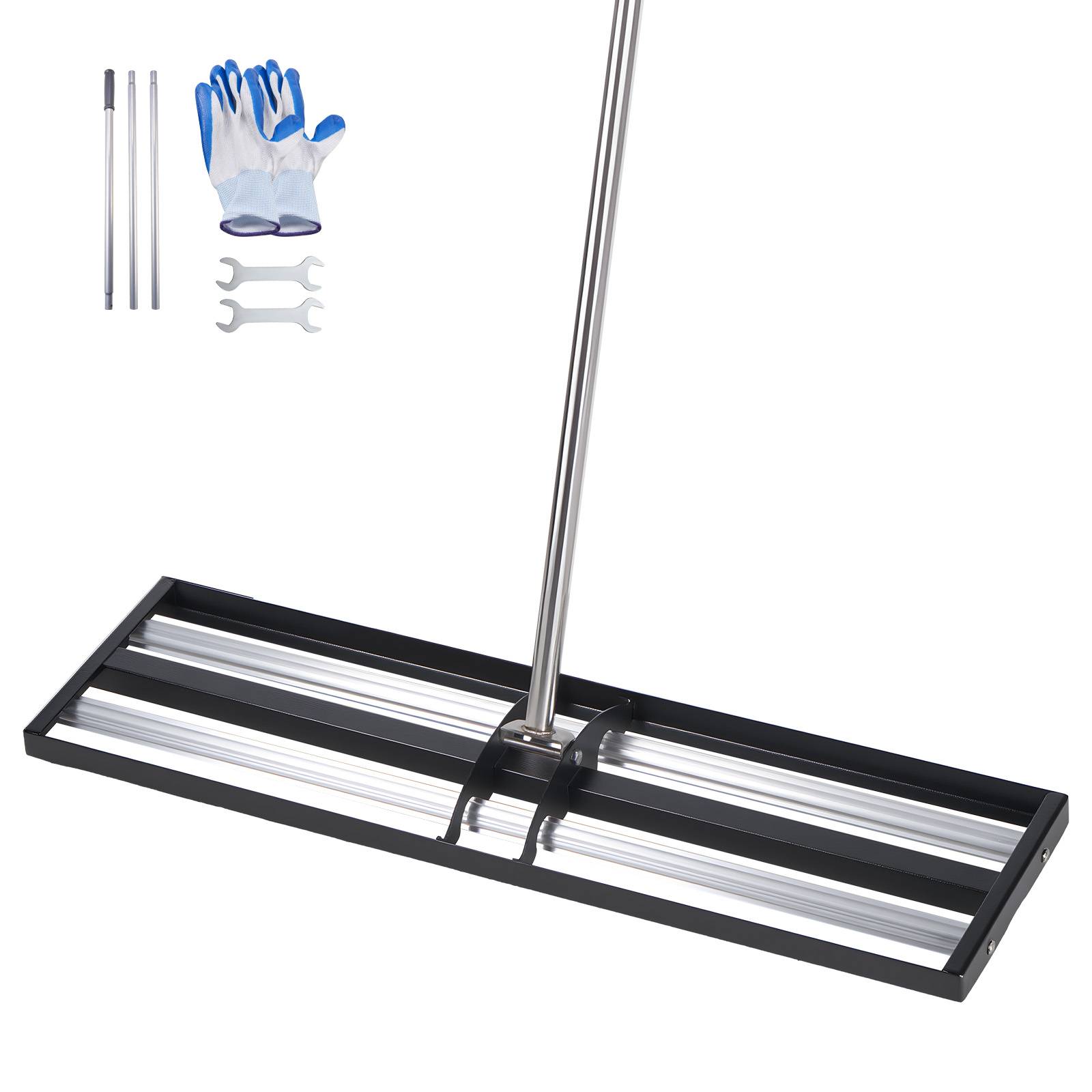 Vevor - VEVOR Râteau Nivellement Pelouse Niveleur Gazon 1218x255x2130 mm Manche Réglable - Image 1