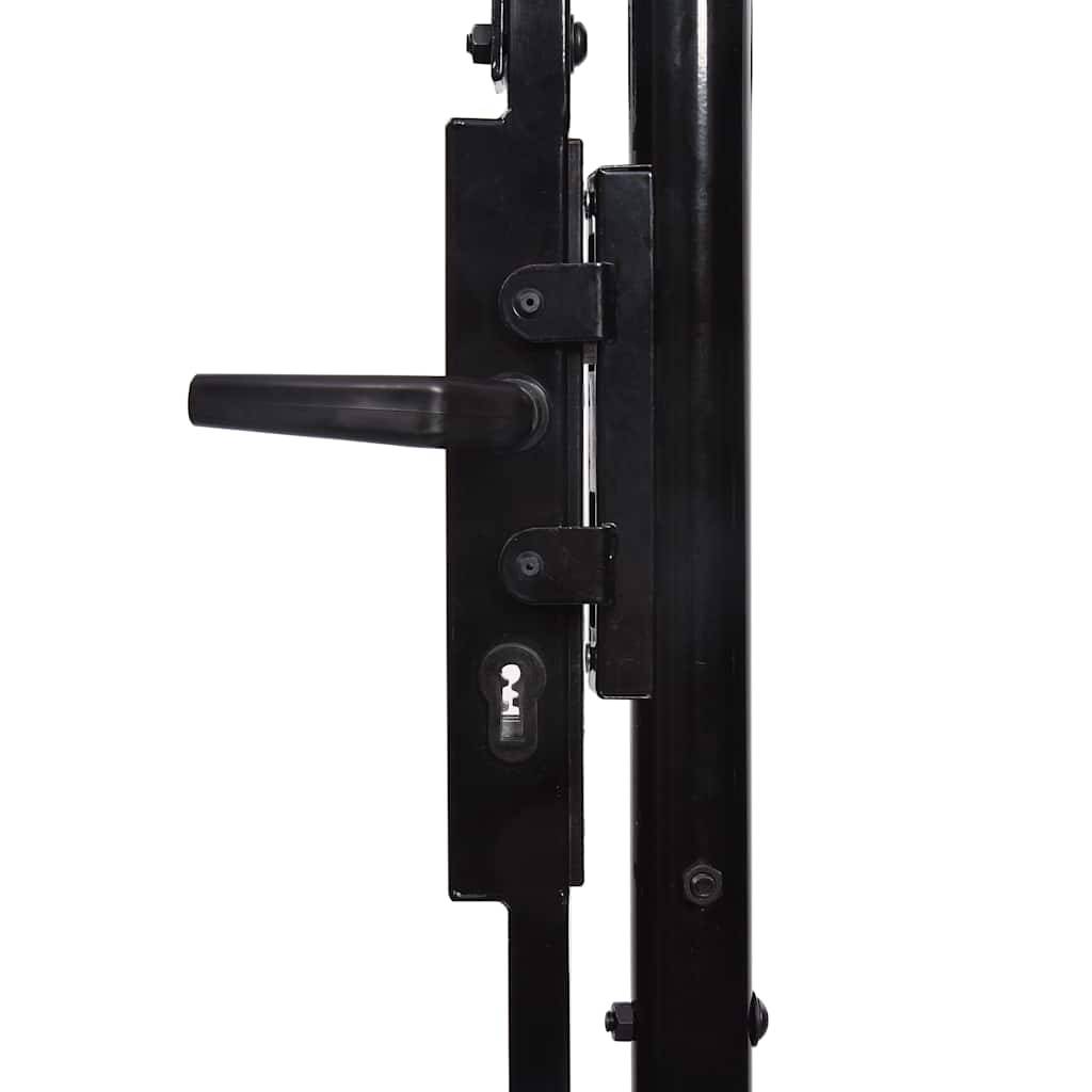 ComfortXL - Très Haut Portillon Acier Design Arqué Sécurisant pour Cour et Jardin Clôturé Noir 1 x 2 m – ComfortXL Outdoor Living - Image 5