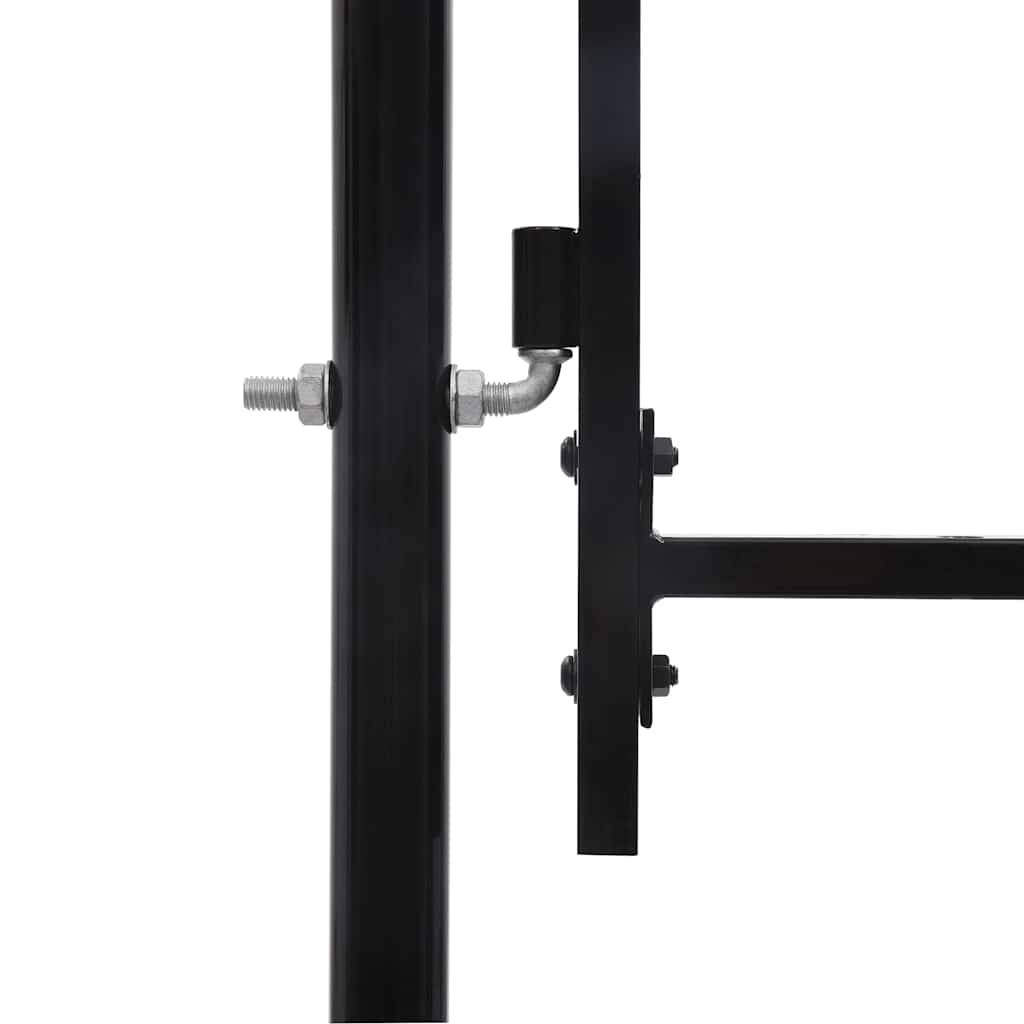 ComfortXL - Très Haut Portillon Acier Design Arqué Sécurisant pour Cour et Jardin Clôturé Noir 1 x 2 m – ComfortXL Outdoor Living - Image 4
