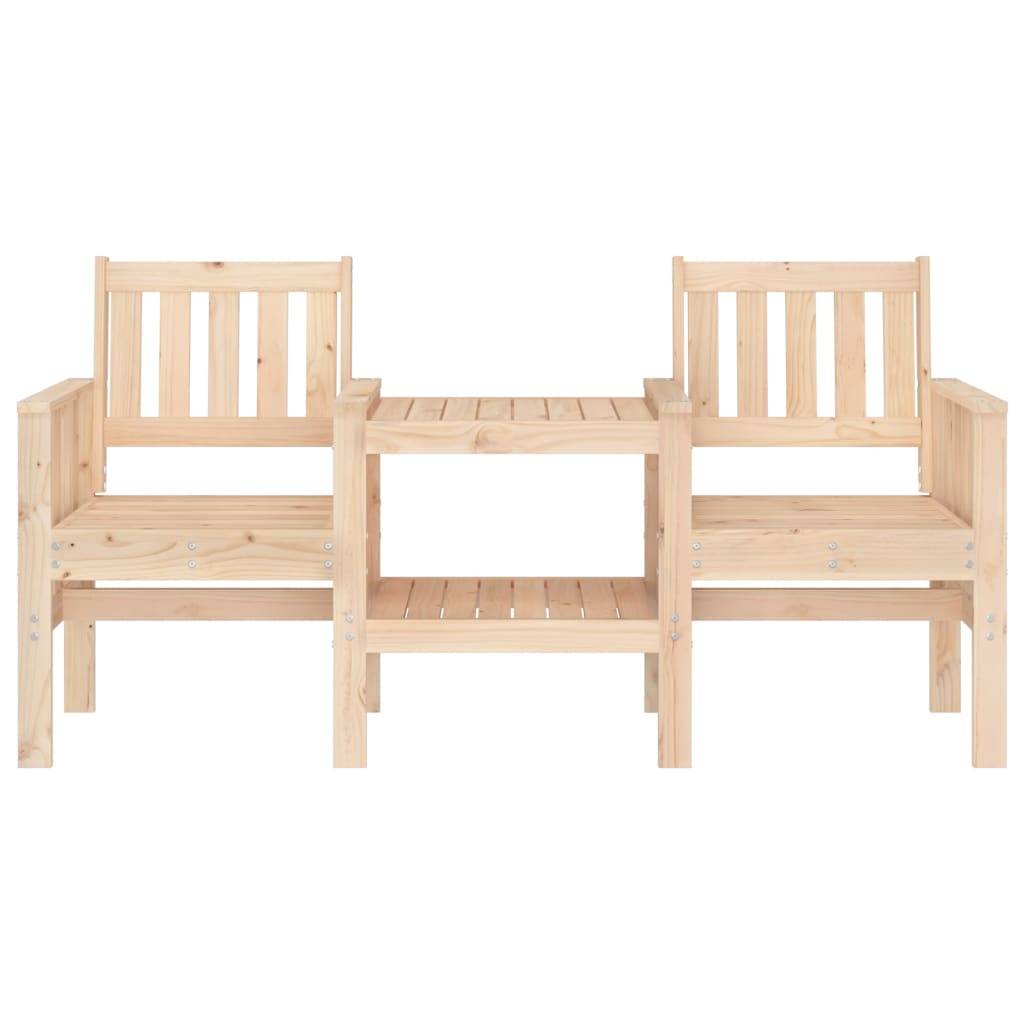 Maison Chic - Banc de jardin - Banc d'extérieur - Banquette avec table 2 places bois de pin massif ny751 - Imagen 3