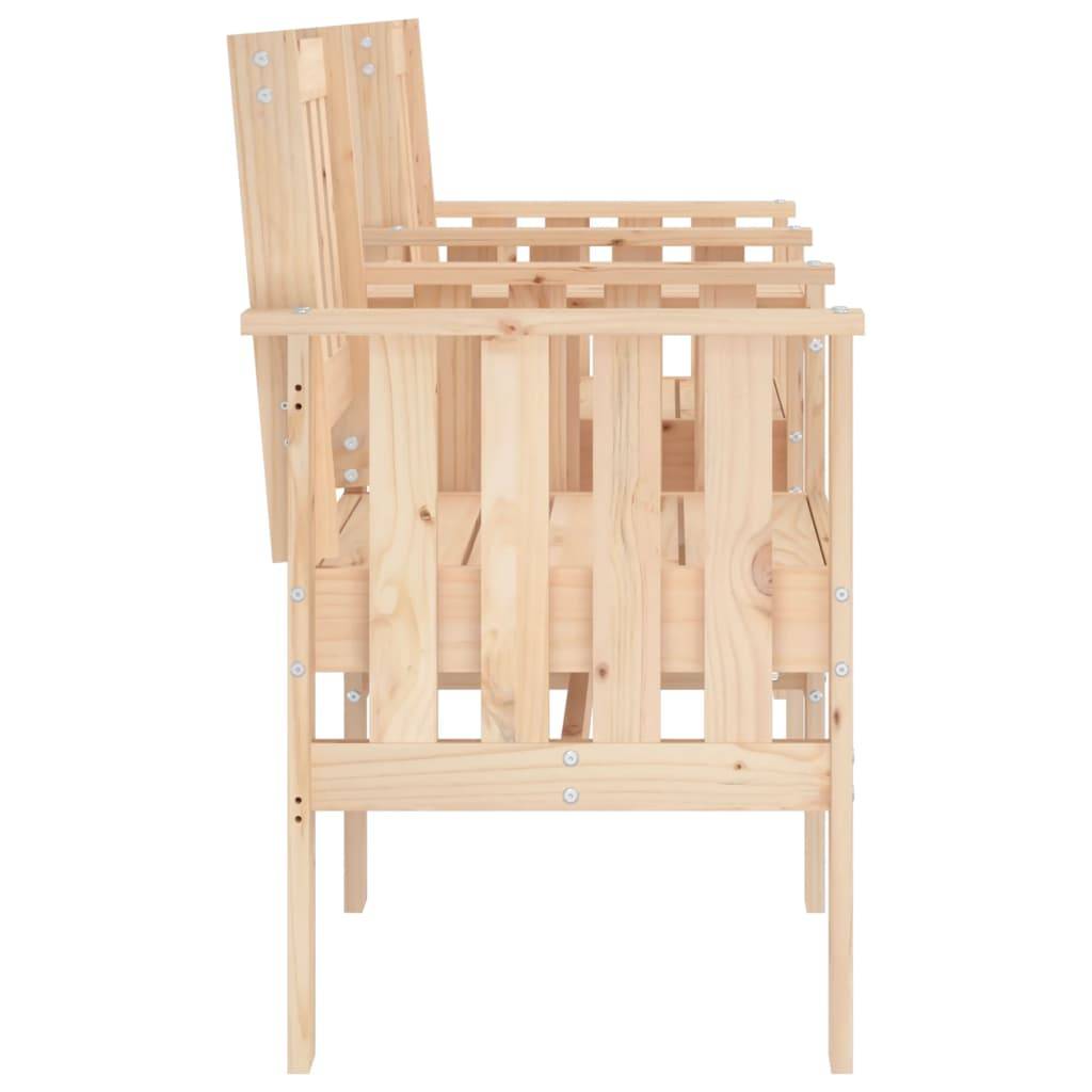 Maison Chic - Banc de jardin - Banc d'extérieur - Banquette avec table 2 places bois de pin massif ny751 - Imagen 4