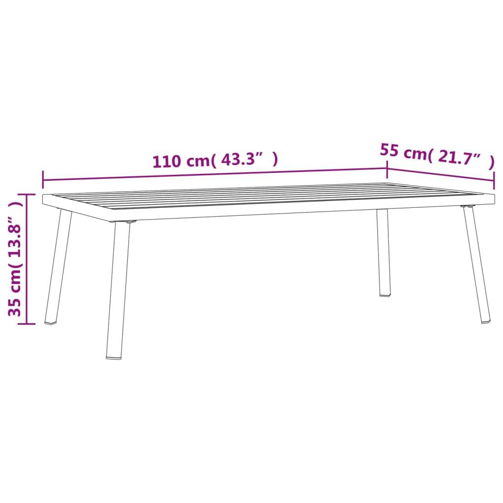 Maison Chic - Table d'extérieur - Table basse de jardin - Table de jardin anthracite 110x55x35 cm acier - Image 7