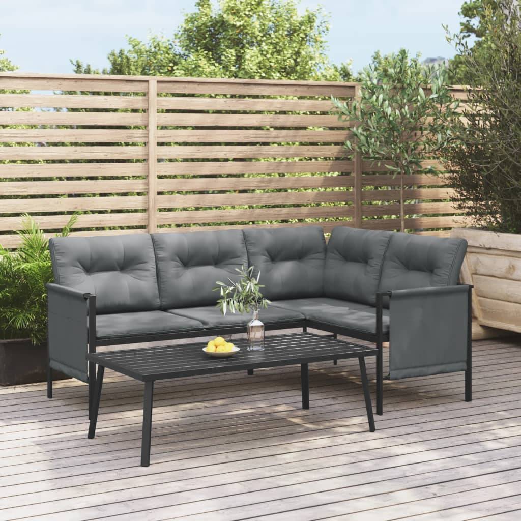 Maison Chic - Table d'extérieur - Table basse de jardin - Table de jardin anthracite 110x55x35 cm acier - Image 2