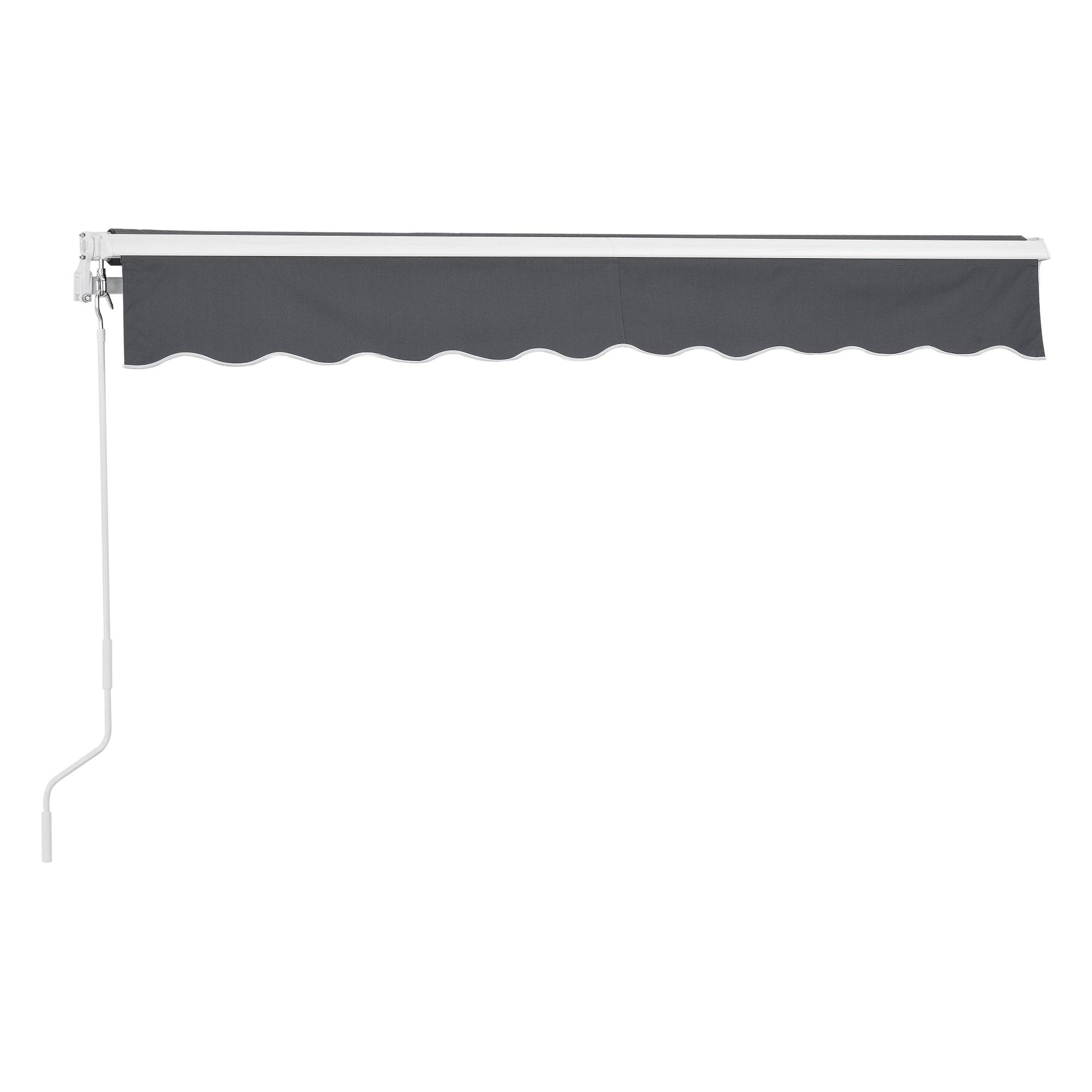 Helloshop26 - Store banne avec manivelle 300 x 250 cm gris foncé - Imagen 4