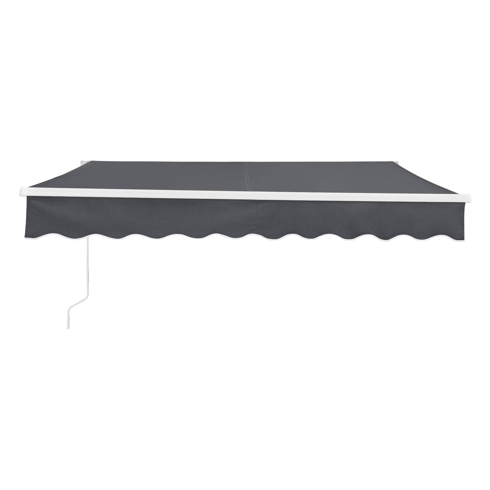Helloshop26 - Store banne avec manivelle 300 x 250 cm gris foncé - Imagen 3