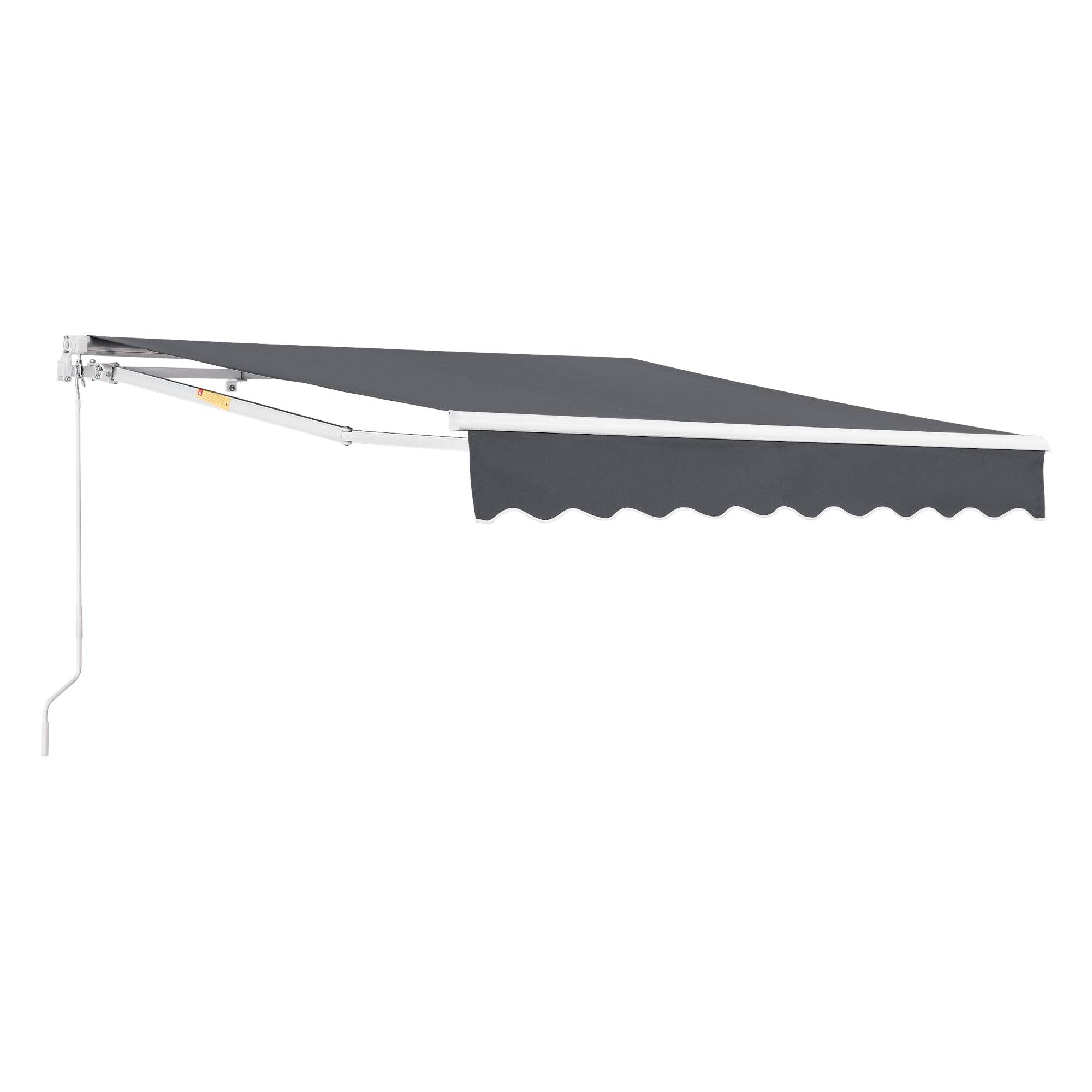 Helloshop26 - Store banne avec manivelle 300 x 250 cm gris foncé - Imagen 1