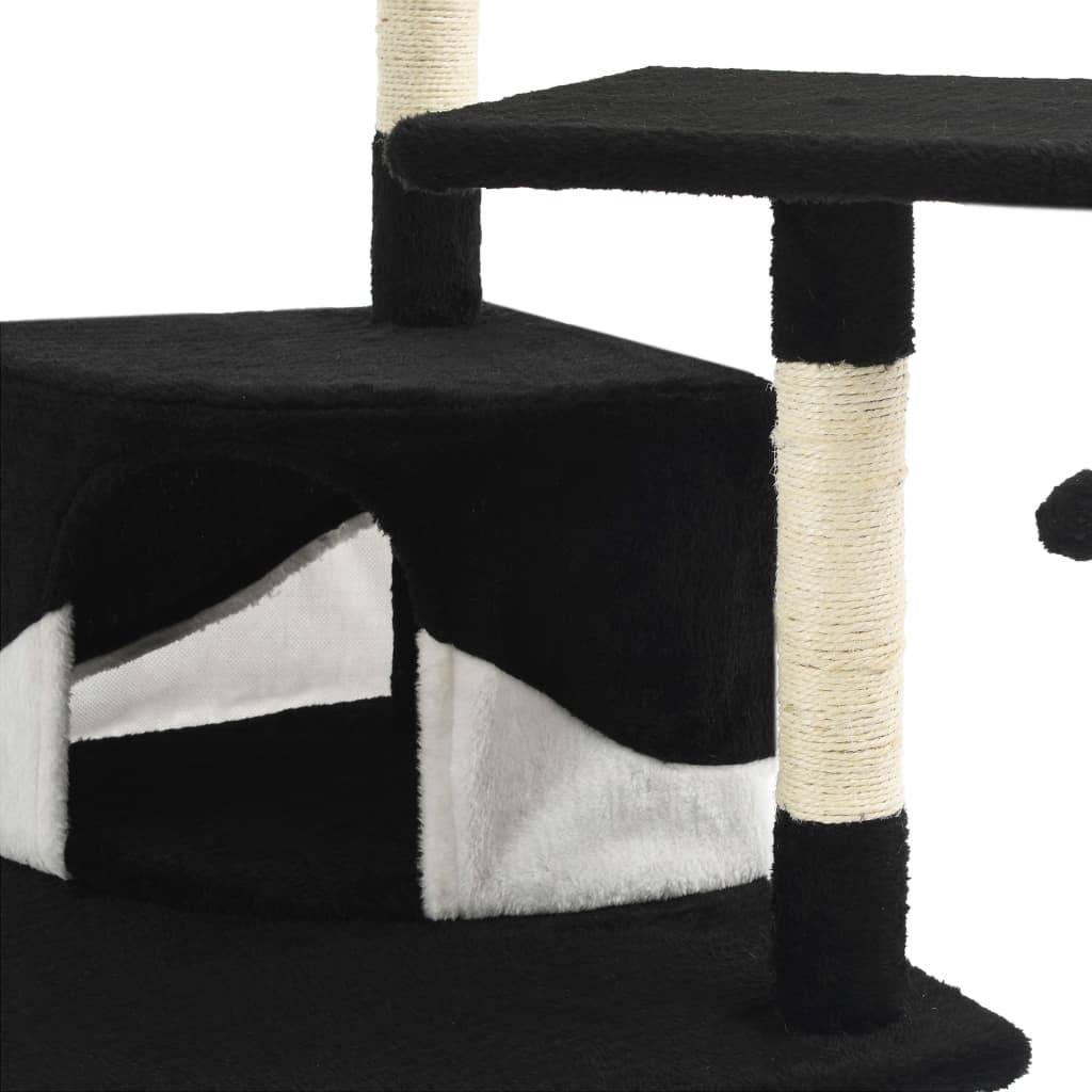 PANGIVO - Arbre à chat sisal et peluche noir et blanc 103 x 77 x 203 cm - PANGIVO - Image 6