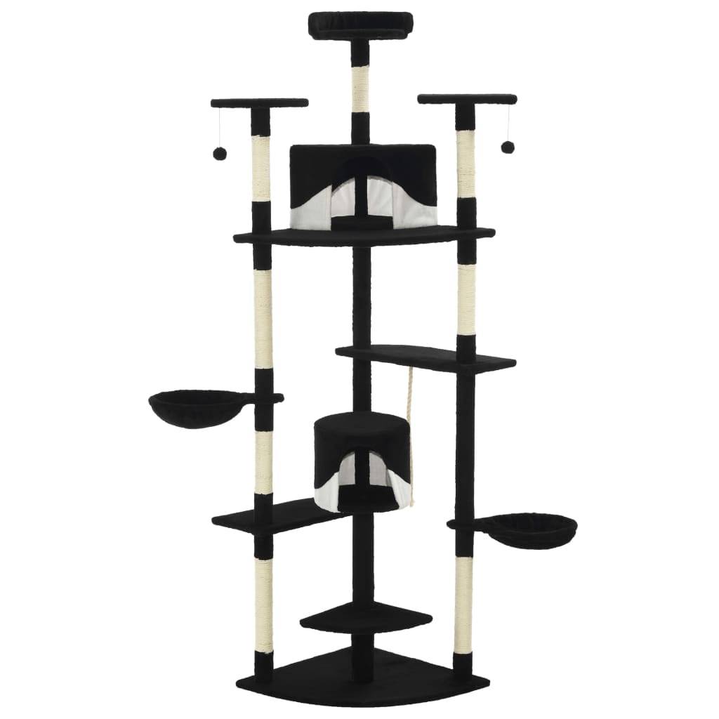 PANGIVO - Arbre à chat sisal et peluche noir et blanc 103 x 77 x 203 cm - PANGIVO - Image 2